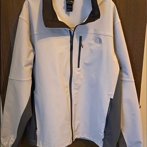 Men’s The North Place jacket XXL diamond white with grey accent.  Like new